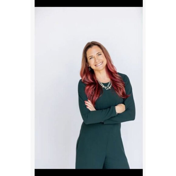 Adam Lippes Jada Flared long sleeve Jumpsuit in Green 8 Womens Dressy Catsuit - Picture 15 of 16